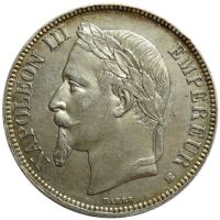 5 Francs 1868 BB - Francja