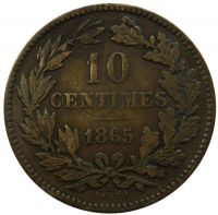 10 Centimes 1865 A - Luksemburg