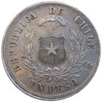 1 Peso 1875 - Czile